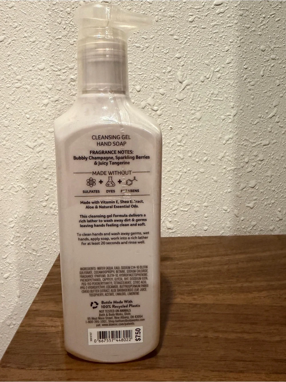 Bath & Body Works Champagne Toast Cleansing Gel Hand Soap